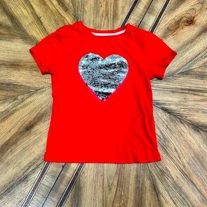 EUC Girls’ Valentine’s Day Heart T-Shirt — Size Medium (7-8 years)
